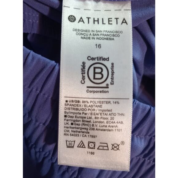 Athleta Pants Ladies 16 Purple Capri Pull On Waist - Picture 6 of 7